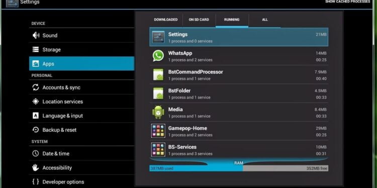 increase RAM in bluestacks