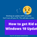 How to get rid of Windows 10 update message